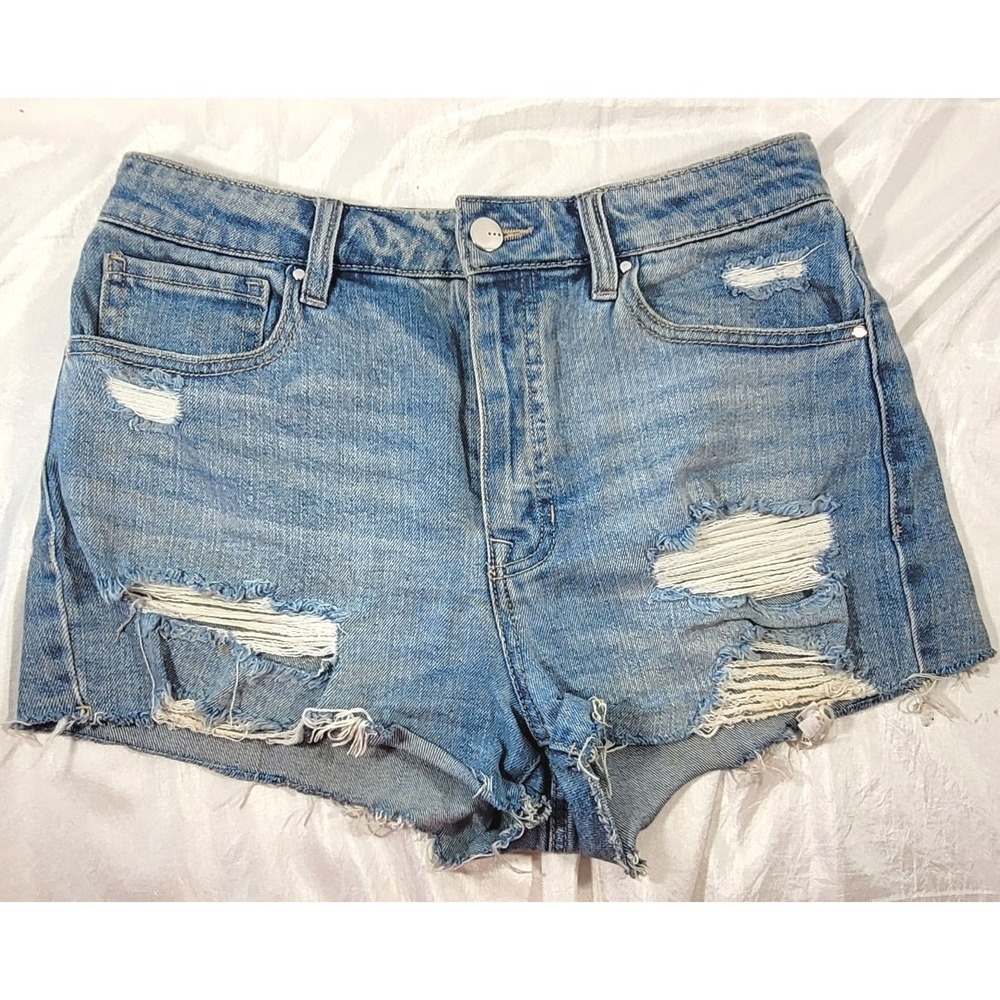 TGLA Women's Cut Off Distressed Ripped Lt Wash Denim Jean Shorts - Sz 27